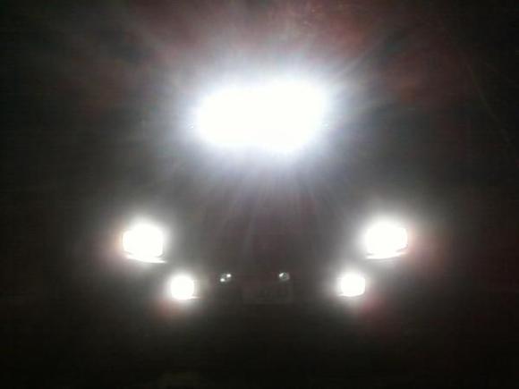 with just the three lights on