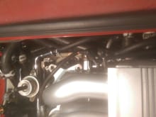 Fuel line and heater hoses installed