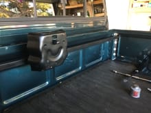 Been wanting to mount my spare in my bed like the Chevy Luv 4x4 from the late 70’s, but couldn’t find anything that might work.  The front bed wall is too thin to mount the spare directly to it, so I needed another solution.