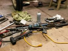 the pile of tools needed for this an im not even done yet collapses