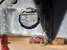Once the holes were done i took shop vac to get as much as i could of any loose metal/shavings out of the frame. If left they will only jist sit and rust inside the frame.