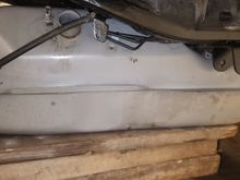 With the lines hooked up and the new fuel line anti seized and tight on both ends. Before bolting the tank all the way up i started the truck and let it idle for a few mins to make sure no leaks existed.