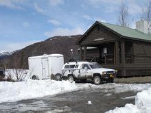Roland and the dreaded trailer ready for the first day of work