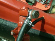 M14 x 1.5" banjo fitting from Belmetric (Main fuel into fuel rail).  I had to grind down one of the tangs that originally held the other fuel line in place