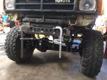 had to set whole vehicle weight on the springs to check for correct shackle angle