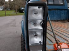 Interior of tail light unit.  Bulbs were included.