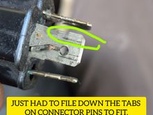 The only modification I did was file the male H4 connector pins to fit.