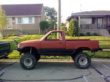 bobbed bed 12 inches and made a stocck style rear bumper work .. it definitly sticks out a little more than id like but its actually pretty stout...