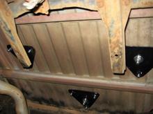 Sixditch Bed Mount Tire Carrier: Underside Bed Mounts (bolted to bed for ease of removal of tire carrier when needed)