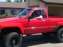 The '85 after being painted, new rims, some motor parts replaced and all new AC system.  All ready to drive it from Central CA to Austin, TX.