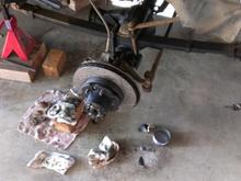 front axle all cleaned with new brake rotors