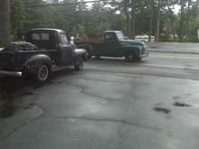 Tried restoring a 1948 Chevy Thriftmaster (the black one on left). Some guy from the next town over drives by in a fully restored one he just bought. 2 weeks later I sold mine! LOL
The 4runner is now &quot;my project&quot; :D