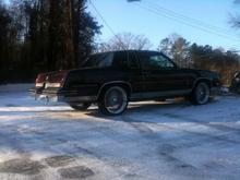 My 86 Olds in the Snow.