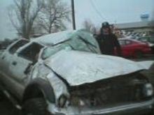 Brother rolled his Tacoma... got a scratch on his pinky... haha