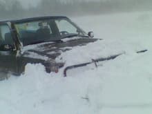 just playin in the snow drifts haha