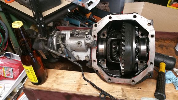 the new 4.88 front Diff comes out of hiding and gets gutted and cleaned.