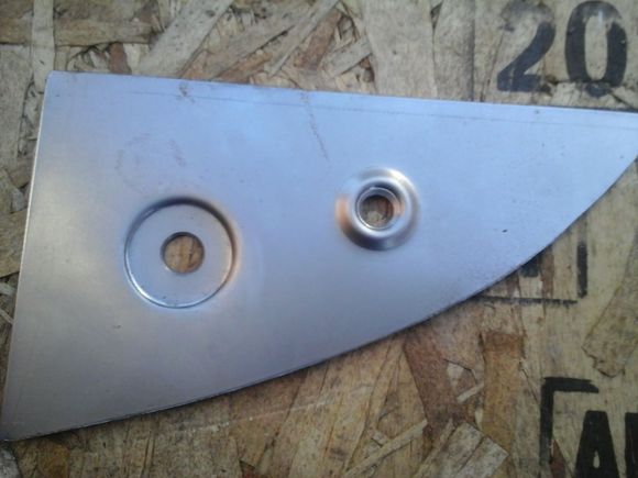 the upper right dimple was a practice one usi g my new 5/16" Crater Maker dimple die.