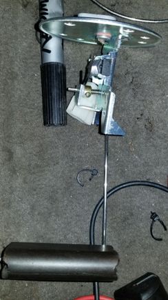 Did some more tweaking on the sending unit and was able to the correct amount of ohms out of it. Works perfectly now for Full to empty. I also removed the float arm from the ford pump and attached to this sending unit. Had to do minor bending to the arm for it to work.