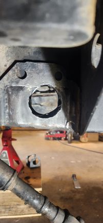 Once the holes were done i took shop vac to get as much as i could of any loose metal/shavings out of the frame. If left they will only jist sit and rust inside the frame.