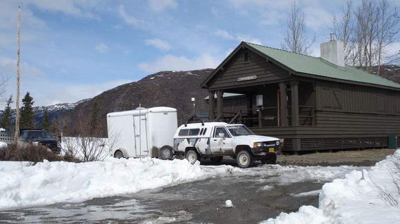 Roland and the dreaded trailer ready for the first day of work