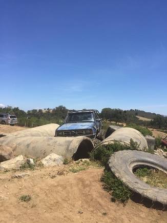 dusty trying to get over the colverts