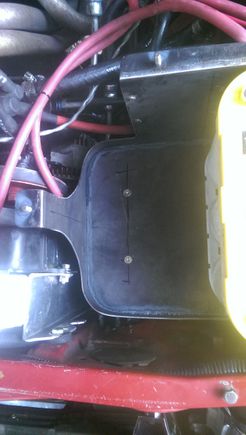 welded 6mm studs to the right (will probably get wingnuts for ease of removal) and countersunk bolts holding it down to the support bracket (shown later)