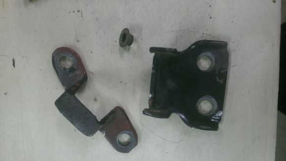 two parts of the hinge separated