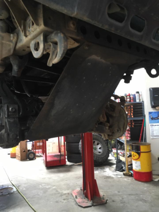 first removed tires and skid plate