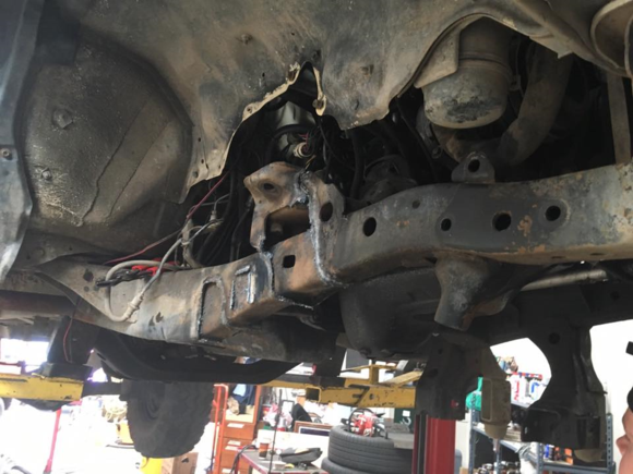 with a cut off torch we removed the remaining IFS brakets