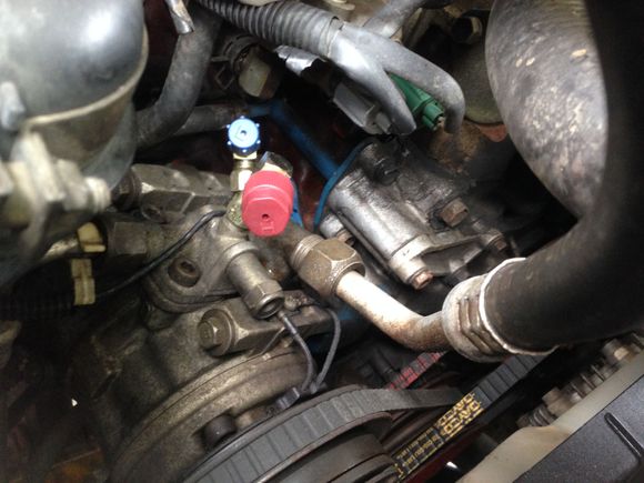 See how tight the low side would be after attaching a straight adapter