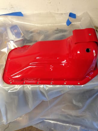 Nice red gloss to match valve cover and help spot leaks