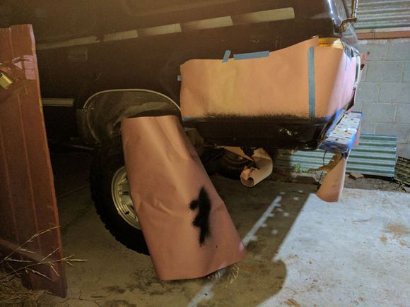 So, cleaned up underneath and sprayed some rubberized bedliner.