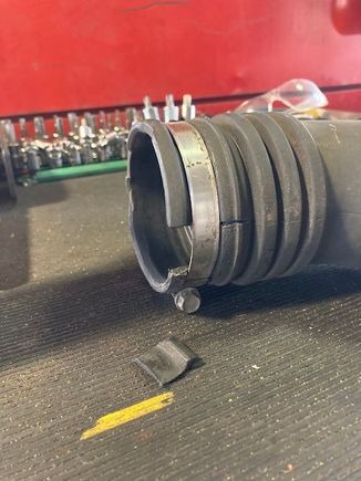 piece of the intake that fell off and got lodged in the TB