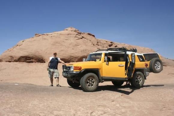 Taking a break on Fins'n'Things, Moab.