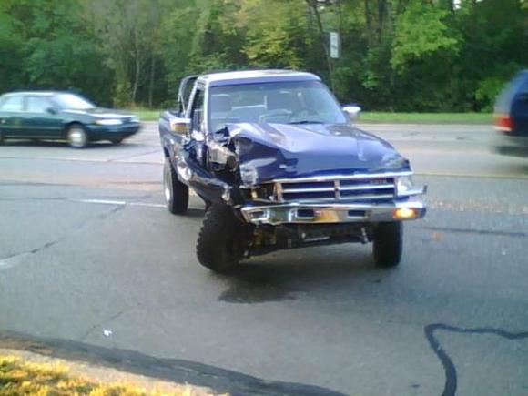 4runnerwrecksept This one did it in, sun was just rising behind me, and another tbone happens. a young kid, pulled up to the end of his street, and couldn't see me with the sun comming up behind me, turned right out. at least he looked though.  this one did it in, completely stripped it when got it home.