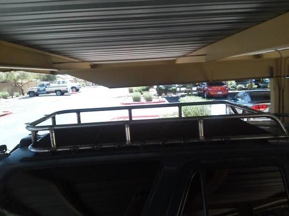 MikeS roof rack at his carport 2