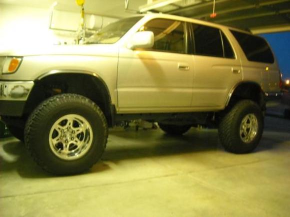 Landcruiser springs in the rear and PP springs up front (the fronts will be replaced soon)
