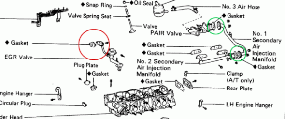 2ndary air injection manifold gaskets