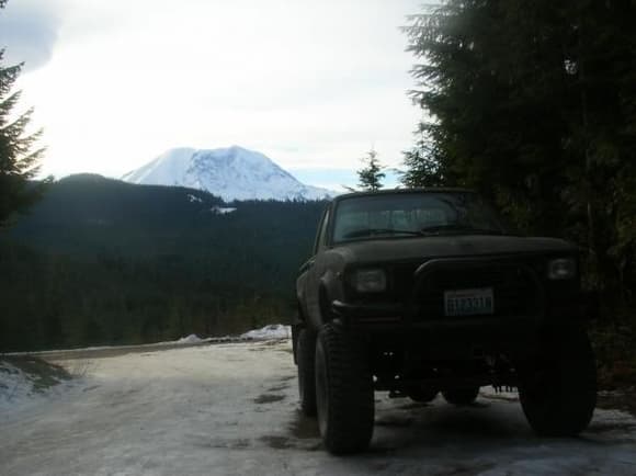 truck and mountain