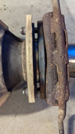 Installed between cat and muffler