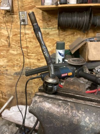 welded up and welded on the top of the stock shifter