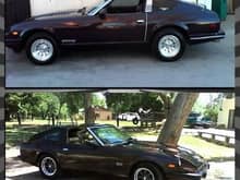 the top is the 83 280zx bottom is 82 280zx turbo