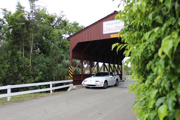 Under the Coral Springs covered bridge