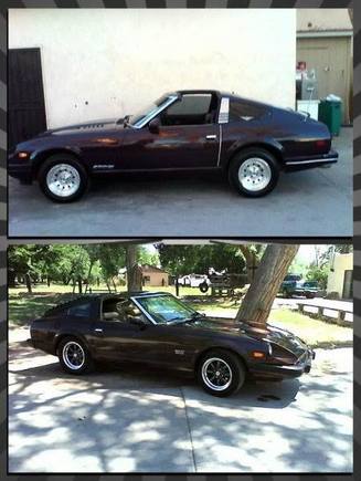 the top is the 83 280zx bottom is 82 280zx turbo