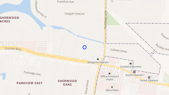 Map for Sherwood Acres Apartments - Baton Rouge, LA