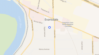 Map for Evans Village - Evansdale, IA