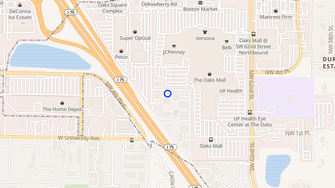 Map for Oaks Apartments - Gainesville, FL