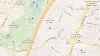 Map for Blossom Hill Terrace Apartment - Los Gatos, CA