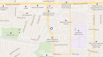 Map for Gardens Of Fontainbleu Apt - Cupertino, CA