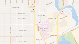 Map for Burr Oak Villas Apartments - Austin, MN